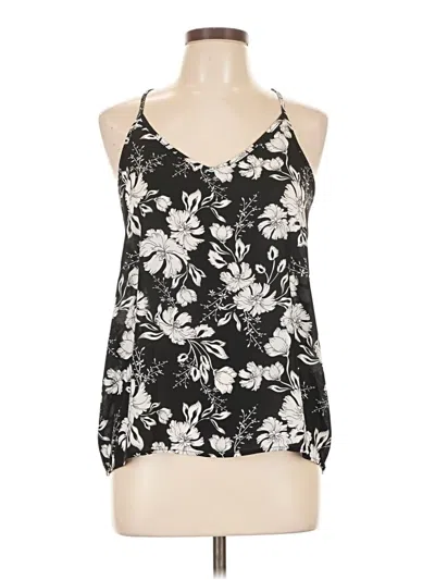Pre-owned Pink Rose Sleeveless Blouse In Black