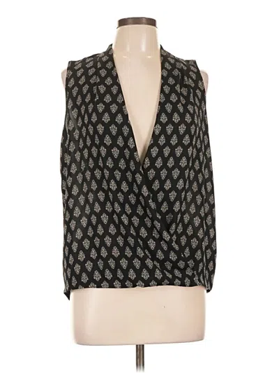 Pre-owned Pink Rose Sleeveless Blouse In Black