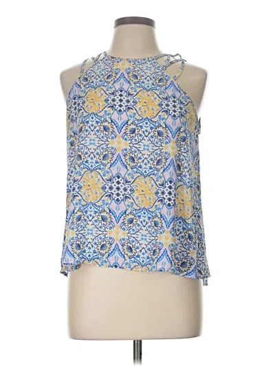 Pre-owned Pink Rose Sleeveless Blouse In Blue