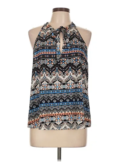 Pre-owned Pink Rose Sleeveless Blouse In Blue