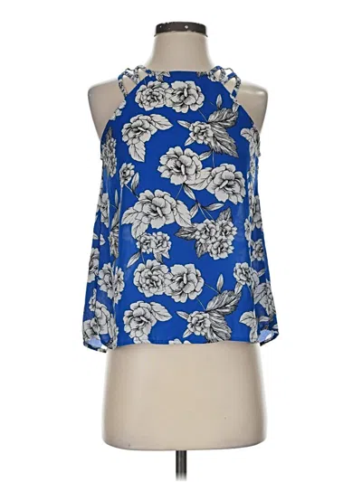 Pre-owned Pink Rose Sleeveless Blouse In Blue