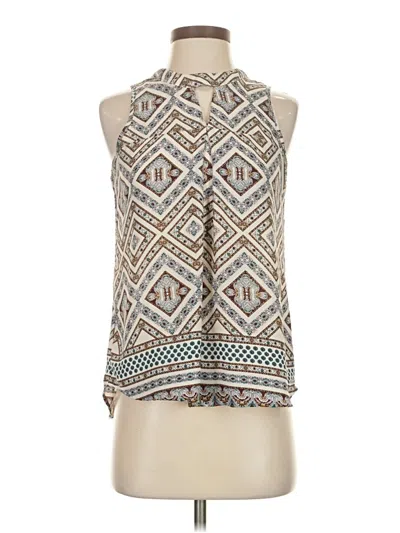 Pre-owned Pink Rose Sleeveless Blouse In Ivory