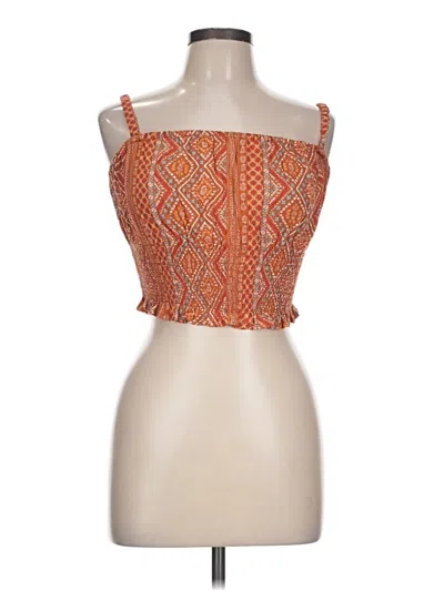 Pre-owned Pink Rose Sleeveless Blouse In Orange