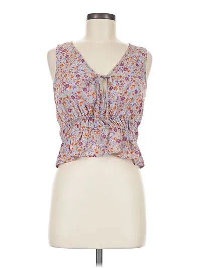 Pre-owned Pink Rose Sleeveless Blouse In Orange