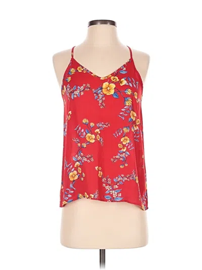 Pre-owned Pink Rose Sleeveless Blouse In Red