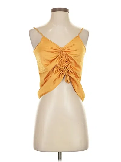 Pre-owned Pink Rose Sleeveless Blouse In Yellow