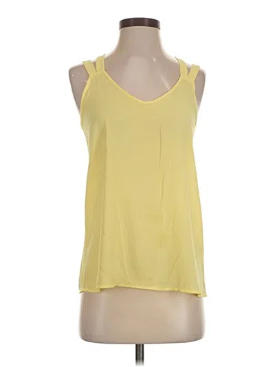 Pre-owned Pink Rose Sleeveless Blouse In Yellow
