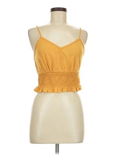 Pre-owned Pink Rose Sleeveless Blouse In Yellow