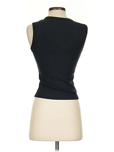 Pre-owned Pink Rose Sleeveless Top Black Halter Neckline Tops