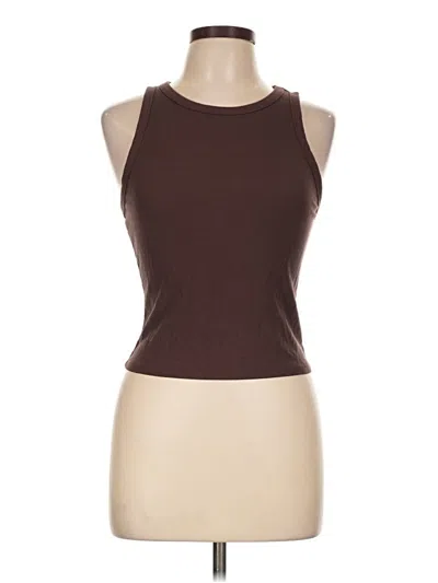 Pre-owned Pink Rose Sleeveless T-shirt In Brown