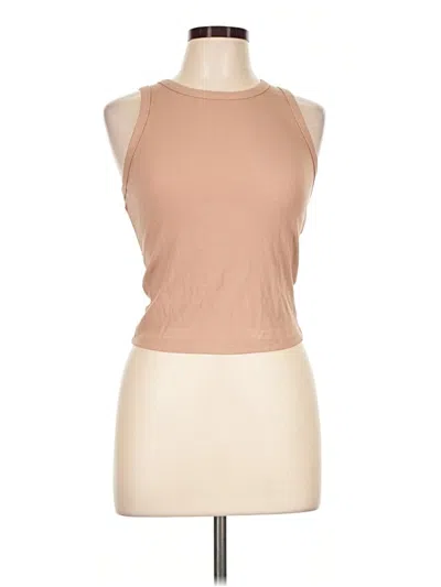 Pre-owned Pink Rose Sleeveless T-shirt In Tan