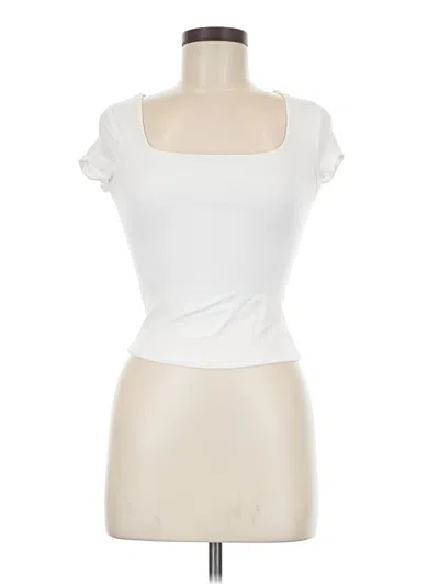 Pre-owned Pink Rose Sleeveless T-shirt In White