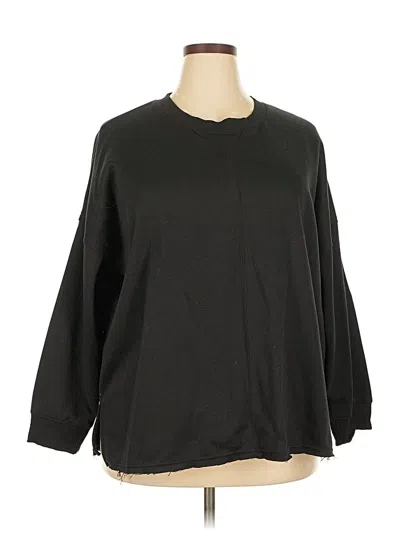 Pre-owned Pink Rose Sweatshirt In Black