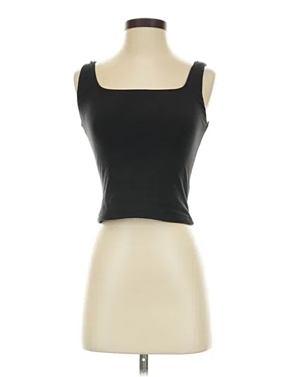 Pre-owned Pink Rose Tank Top Black Strapless Neckline Tops