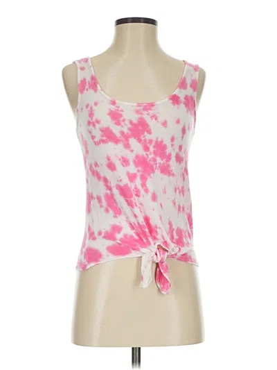 Pre-owned Pink Rose Tank Top Pink Halter Neckline Tops
