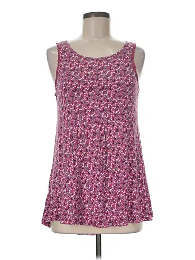 Pre-owned Pink Rose Tank Top Pink Square Neckline Tops