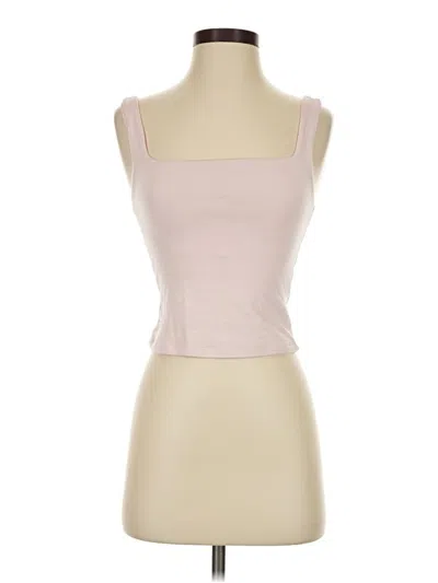 Pre-owned Pink Rose Tank Top Pink Strapless Neckline Tops