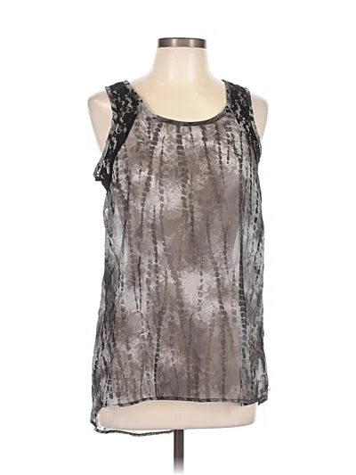 Pre-owned Pink Rose Tank Top Silver Halter Neckline Tops