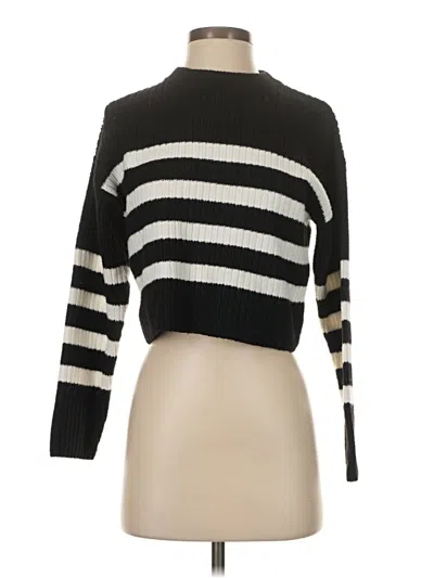 Pre-owned Pink Rose Turtleneck Sweater In Black