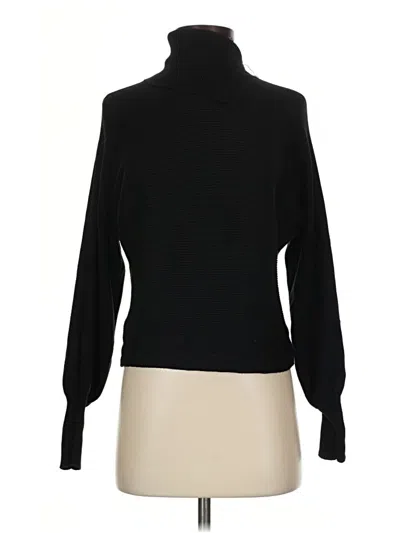 Pre-owned Pink Rose Turtleneck Sweater In Black