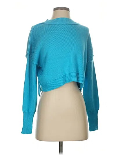 Pre-owned Pink Rose Turtleneck Sweater In Blue