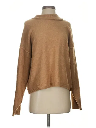 Pre-owned Pink Rose Turtleneck Sweater In Brown