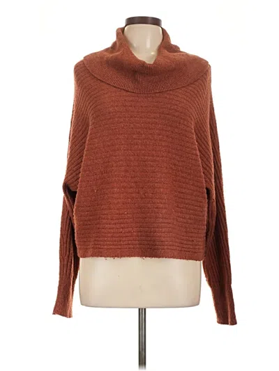 Pre-owned Pink Rose Turtleneck Sweater In Brown