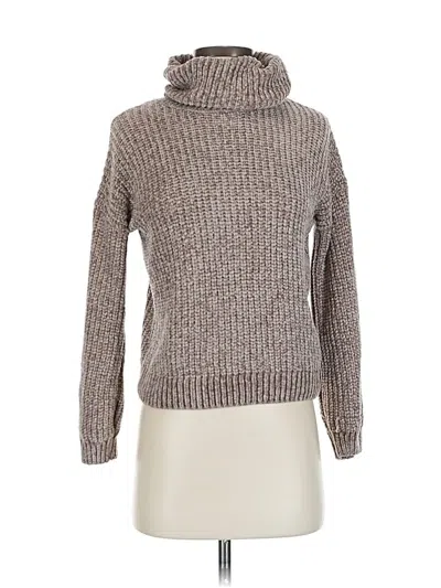 Pre-owned Pink Rose Turtleneck Sweater In Brown