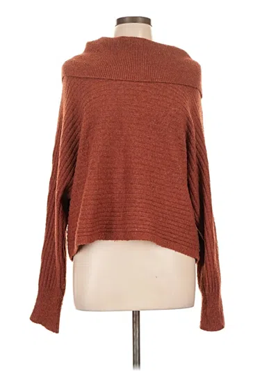 Pre-owned Pink Rose Turtleneck Sweater In Brown