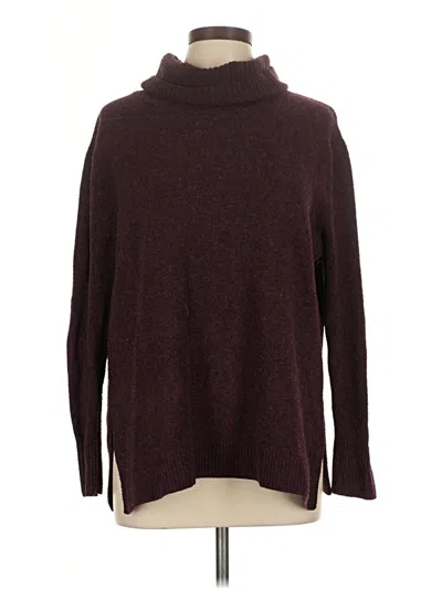 Pre-owned Pink Rose Turtleneck Sweater In Burgundy