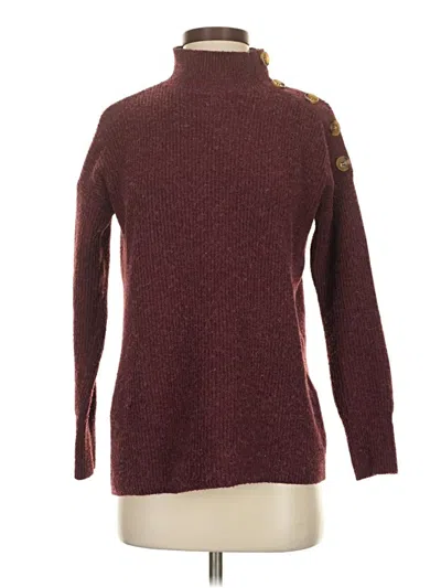 Pre-owned Pink Rose Turtleneck Sweater In Burgundy