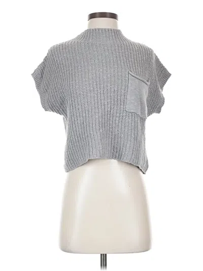 Pre-owned Pink Rose Turtleneck Sweater In Gray