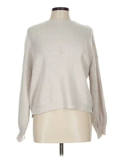 Pre-owned Pink Rose Turtleneck Sweater In Ivory
