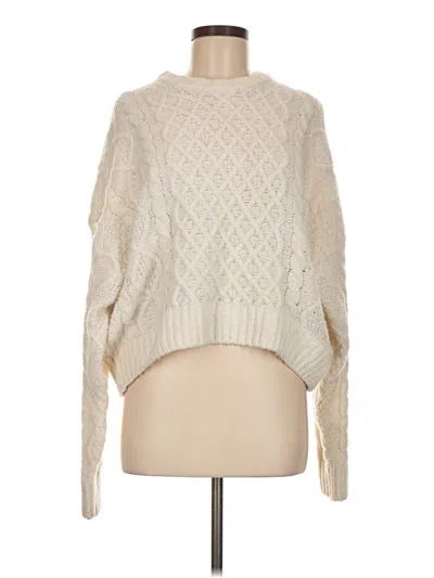 Pre-owned Pink Rose Turtleneck Sweater In Ivory