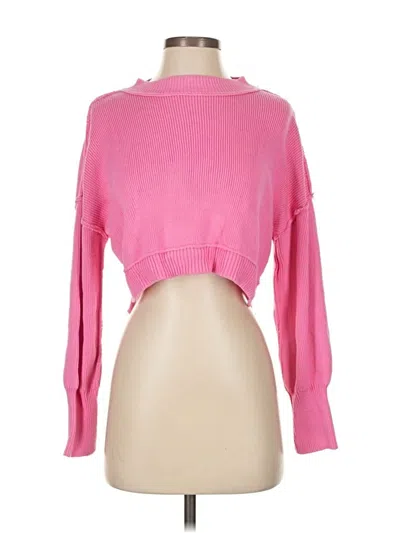 Pre-owned Pink Rose Turtleneck Sweater In Pink
