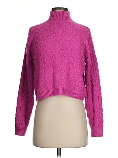 Pre-owned Pink Rose Turtleneck Sweater In Pink