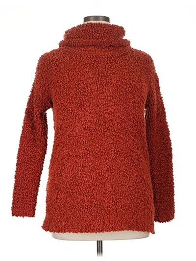 Pre-owned Pink Rose Turtleneck Sweater In Red