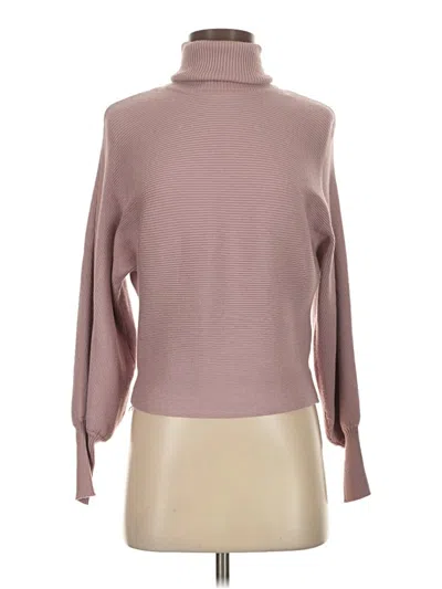 Pre-owned Pink Rose Turtleneck Sweater In Tan