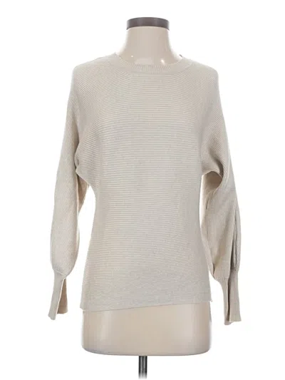 Pre-owned Pink Rose Turtleneck Sweater In White