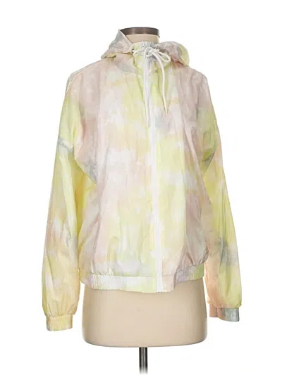 Pre-owned Pink Rose Windbreaker Jacket In Gold