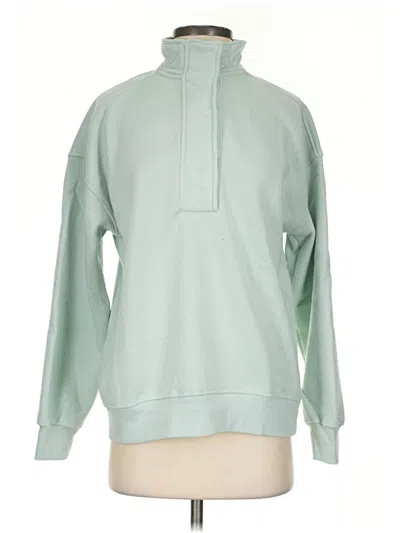 Pre-owned Pink Rose Zip Up Hoodie In Green
