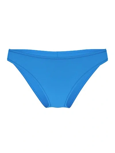 Pink Ruched Brazilian Bikini Bottom In Blue