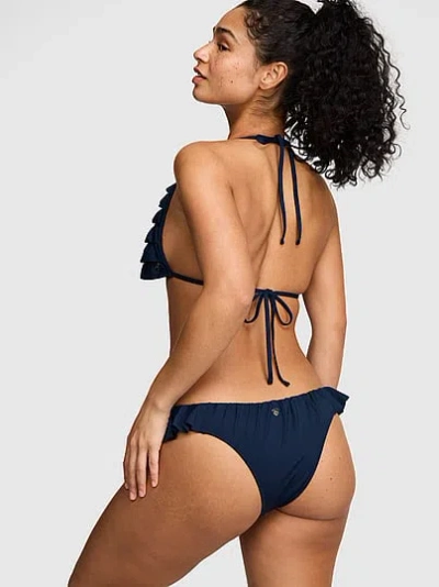 Pink Ruffle Itsy Bikini Bottom In Blue