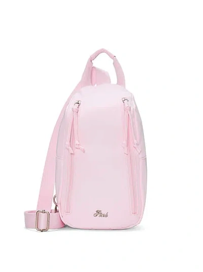 Pink Satin Sling Bag In