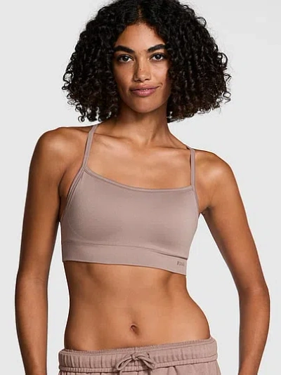 Pink Seamless Air Light-support Sports Bra In Brown