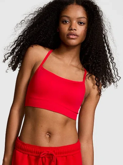 Pink Seamless Air Light-support Sports Bra In Red