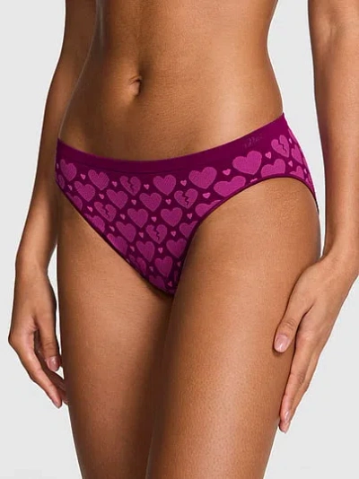 Pink Seamless Bikini Panty In Animal Print