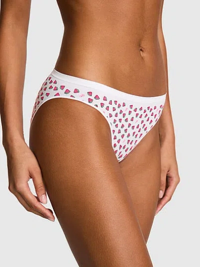 Pink Seamless Bikini Panty In White