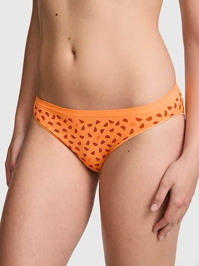 Pink Seamless Bikini Panty In Orange