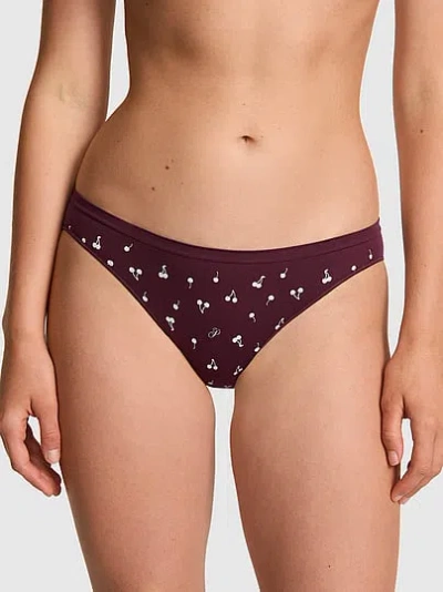 Pink Seamless Bikini Panty In Animal Print